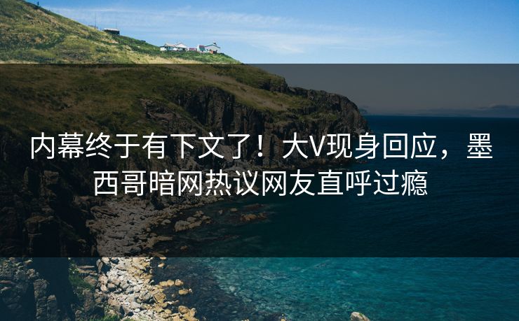 内幕终于有下文了！大V现身回应，墨西哥暗网热议网友直呼过瘾