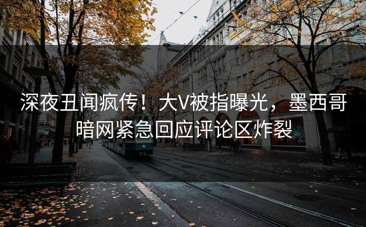 深夜丑闻疯传!大V被指曝光,墨西哥暗网紧急回应评论区炸裂 深夜丑闻疯传!大V被指曝光,墨西哥暗网紧急回应评论区炸裂